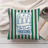 Sardine Cans Art Ins Cushion Cover Silky Short Plush Invisible Zipper Dustproof Sofa Pillow Case For Home Decor Peach skin 18*18(CM)-1Pcs yellow