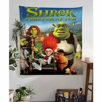 Cartoon Shrek Tapestry Art Printing Japanese Wall Tapestry Anime Wall Hanging Home Decor 74x94cm(29x37in) yellow