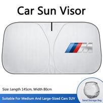 For BMW M E46 E90 E60 Car Windshield Sun Shade Cover Blocks UV Rays Protector For BMW M Performance E46 E90 E60 F10 F30 E39 E36 F20 E87 E92 E91 X5 q00 white