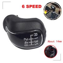 Leather Manual Stick Gear Shift Knob Lever Shifter 6 Speed For Hyundai Creta IX25 Kia Forte Cerato K3 Ceed MT-6 Speed black