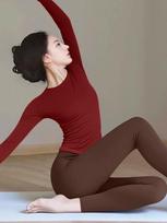 Women's 2025 High-End Nude Feel Pilates Yoga Suit – Long Sleeve for Autumn/Winter Fitness S (80-100 cm) black