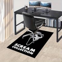 Scream Ghostface Siaubo Biuro Kilimas Minkštas Poliesterio Įėjimo Kilimas Plaunamas Neslystantis Mašina Plaunamas 100cm by 120cm gray