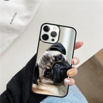 gyvūnas drugelis šuo mopsas telefono dėklas dangtelis iPhone 17 Air 15 16 14 13 12 Pro Max 11 Pro Max Plus Coque korpusas iPhone 11pro gray