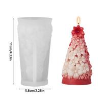 3D Kalėdų eglutės žvakės silikoninė forma DIY Kalėdų vakarėlio dekoracija Aromaterapinio gipso gamybos formos Namų ornamentas Dovanos white