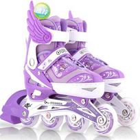 Children's Roller & Inline Skates with PU Flashing Wheels M (35-38) mėlyna