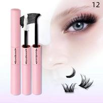 2 in 1 Bond And Seal Lash Glue Kit For Segmented Eyelash Extension Grafting Quick Application For Home Salon 12 gray