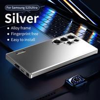 Case For Samsung Galaxy S26 Ultra Plus S25 S24 S23 Ultra  Magnetic Close Aluminum Frame Plastic Back Metal No Screen Protector&Galaxy S23