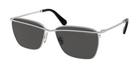 Swarovski Sk7006 400187 Women Sunglasses Silver Rhinestones/58 gray
