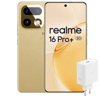 Realme  realme 16 Pro+ 5G phone, 256/8GB, gold + charger (631011007988)