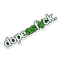 20x4.5cm Dope As Fxck Car Funny Sticker Weed Style Car Window Body Wall Laptop Vinyl PVC Decor Decals Auto Tuning Accessories 1Pc green