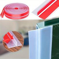 High quality silicone T-shaped windproof sealing strip, suitable for door and glass gaps - transparent,durable,and easy to stick (WHITE,3M) balta