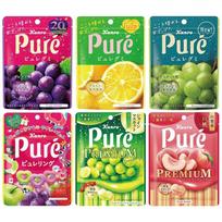 Kanro Pure Gummy Žiedai Premium 6 Rūšys Kiekviena po 1 Maišelį Rinkinys yellow