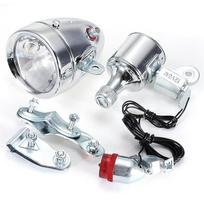 Cycling Dynamo Powered Headlight And Bike Tail Light Bike Light Set gray