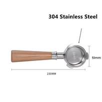 51mm Coffee Bottomless Portafilter Fits HIBREW H10B/H11/H8A,kitfort,Mr. Coffee,Sangkee ESS5,em450m Espresso Machine With Basket gray