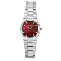 Bulova Super Seville Nerūdijančio Plieno Raudonas Perlamutro Ciferblatas Kvarcinis 96L354 Moteriškas Laikrodis white