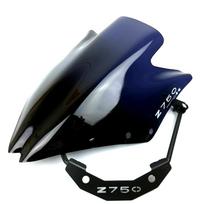 Motociklo priekinis stiklas su laikikliu Aukštos kokybės juodas Kawasaki Z750 Z750R Z 750 gray