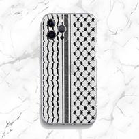 Hattah Keffiyeh Phone Case For iPhone 16,15,14,13,12,11 Plus,Pro,Max,XR,XS,X,7,8 Plus,SE,Mini Transparent Silicone Soft iPhone15promax black