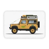 Paillasson personnalisé Camel Trophy Defender 110, 40x60cm, antidérapant, pour cuisine, salle de bains, Garage 40cm x 60cm black