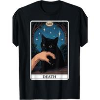 Cat Death Tarot Card T-Shirt S įvairiaspalvis