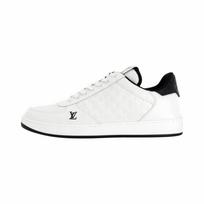 LOUIS VUITTON Rivoli Low top Skateboard Shoes Men's White Black 1ADGO2 43 white