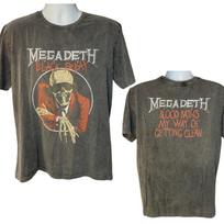 Megadeth Black Friday Band Tee with Back Print, Stone Wash Men's Size High Quality Tee by Rock Off 140 black