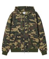 Openyard(Oy) Layered Stud Hoodie Zip Up - Camo M black