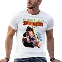 Robin Hood, Men in tights T-Shirt Casual Loose Short Sleeve Tee for Men S white