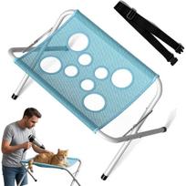 Foldable Pet Bathing Stand, Dog Bath Sling, for Daliy Care (Blue) | Pet Bathing Stand, Dog Bath Hammock Small, Portable Dog Shower Grooming Rack gray