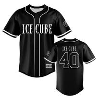 Ice Cube Truth To Power Tour Baseballo marškinėliai su sagomis trumpomis rankovėmis Hip Hop Streetwear Vyrams Moterims Porai Sportiniai marškinėliai Viršutiniai drabužiai Vyriški XXXXL black