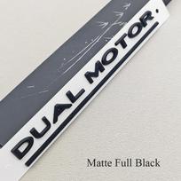 3D ABS Car Letters Logo DUAL MOTOR  Rear Boot Trunk Emblem Badge Sticker Declas For Tesla Model 3 Model X Model S Y  Accessories gray