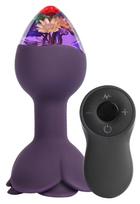 Loviss Posy Garden Butt Plug Vibrator with Remote Purple