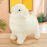 Cute Goat Plush Toys Children's Comfort Pillow Activity Gifts Little Aries Ornaments Doll 35cm【0.26kg】 white