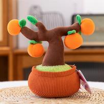 Simuliacinis vazoninis augalas sultingas pliušinis žaislas persimono pušies saulėgrąžos lėlė ornamentas griebtuvas skudurinė lėlė namai 20cm orange
