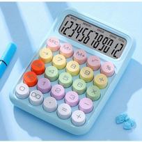 2/1pc Keyboard Calculator Office 12-digit Mechanical Calculator Cute Candy Color Calculator Desktop Stationery
