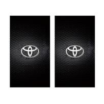 2 vnt. automobilio centrinio statramsčio lipdukas Automobilio B statramsčio apsauginė plėvelė Toyota GR Corolla Yaris Aygo Prius CHR Camry Auris Avensis TRD KT7 gray