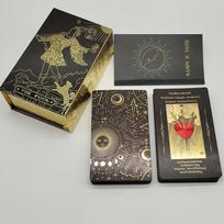 High Quality Gold Foil Tarot Russian Deluxe Divination Tarot Cards Predictive Board Games For Russia Market gray