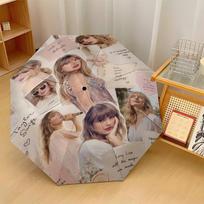 Taylor Swift Print 8?Ribs Automatic Umbrella Wind Resistant Lightweight Folding Umbrella For Outdoor Travel