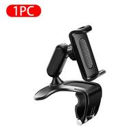 360-Degree Rotation Car Phone Holder Clip Car Smartphone Support Adjustable Phone Bracket Stand for IPhone Xiaomi Huawei 1PC black