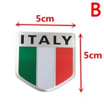 Aliuminis 3D metalinis Italijos Italijos vėliavos lipdukas, emblema, ženklelio lipdukas, papuoškite automobilį red