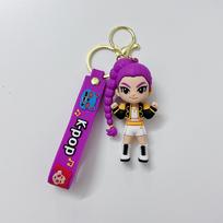 Naujas KPOP Demono Medžiotojų Raktų pakabukas, Tigro Veikėjo PVC Figūrėlės Raktų pakabukas, Mielas Harajuku Stiliaus Raktų žiedas Vaikams & Gerbėjams Helovinas 6 cm gray