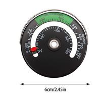 Magnetinis medienos krosnelės šildytuvas Termometras malkų degikliui Židiniui Ventiliatorius Krosnelės degimo indikatorius Temperatūros matuoklis Matavimo įrankiai juoda