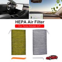 For Tesla Model 3 Activated Carbon Air Filter Auto  HEPA Air Filter Conditioner Element Replacement Kit Cabin Air-Filters 1 pair D
