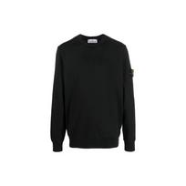 STONE ISLAND Logo Patch Crewneck Sweatshirt 'Black' Men's 101563051-A0029 XL black