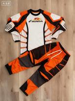 Honda Off Road Motociklo Drabužiai #4 CARMICHAEL Motokroso Marškinėliai Ilgomis Rankovėmis ir Kelnės Rinkinys Įrangos Rinkinys Purvo Dviračio Kostiumas Kvėpuojantis ZP8 140 white