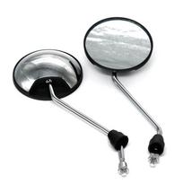 LMoDri Motorcycle Rear View Mirrors Universal Moped Scooter Motorbike Side Mirror Round Clockwise 8mm 360 Degree geltona