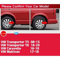 Purvasaugiai Volkswagen VW Transporter Caravelle Multivan T5 T6 2008- Purvasargiai Sparnai Priekiniai Galiniai Purvasaugiai Automobiliui Multivan Caravelle black