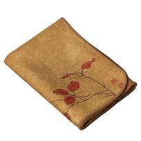 Sutirštintas arbatos audinys Stalo kilimėlis Arbatos servetėlė Zen kiniška dažyta arbatos rankšluosčiu Arbata Art spring beige