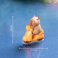 Animacinis mielas kapibara miniatiūrinės figūrėlės Kūrybiškos mini gyvūnų figūrėlės Kawaii Pasidaryk pats namų dekoravimo priedai Dovanos gray
