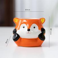 Cartoon Multifunction Ceramic Succulent Planter Cute Animal Cactus Potted Plant Gardening Creative Flower Pot Garden Decoration yellow