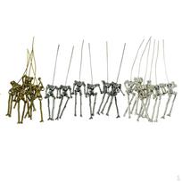 18Pcs Alloy Human Skeleton Body DIY Dolls Pendants Fit Jewelry Making Handmade Findings gray